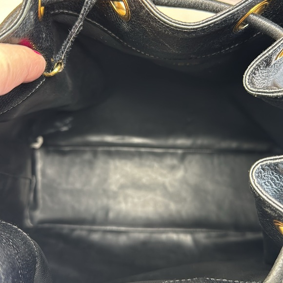 Chanel CC Black Leather Bucket Bag - Picture 11 of 16